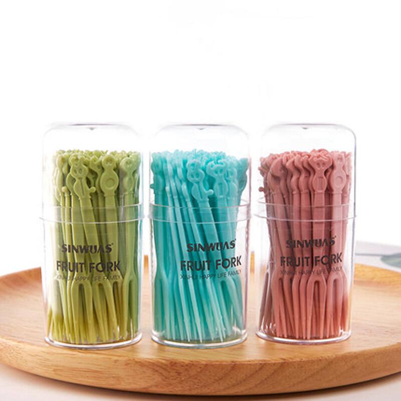 Homeglen Disposable Plastic Fruit & Dessert Fork Set