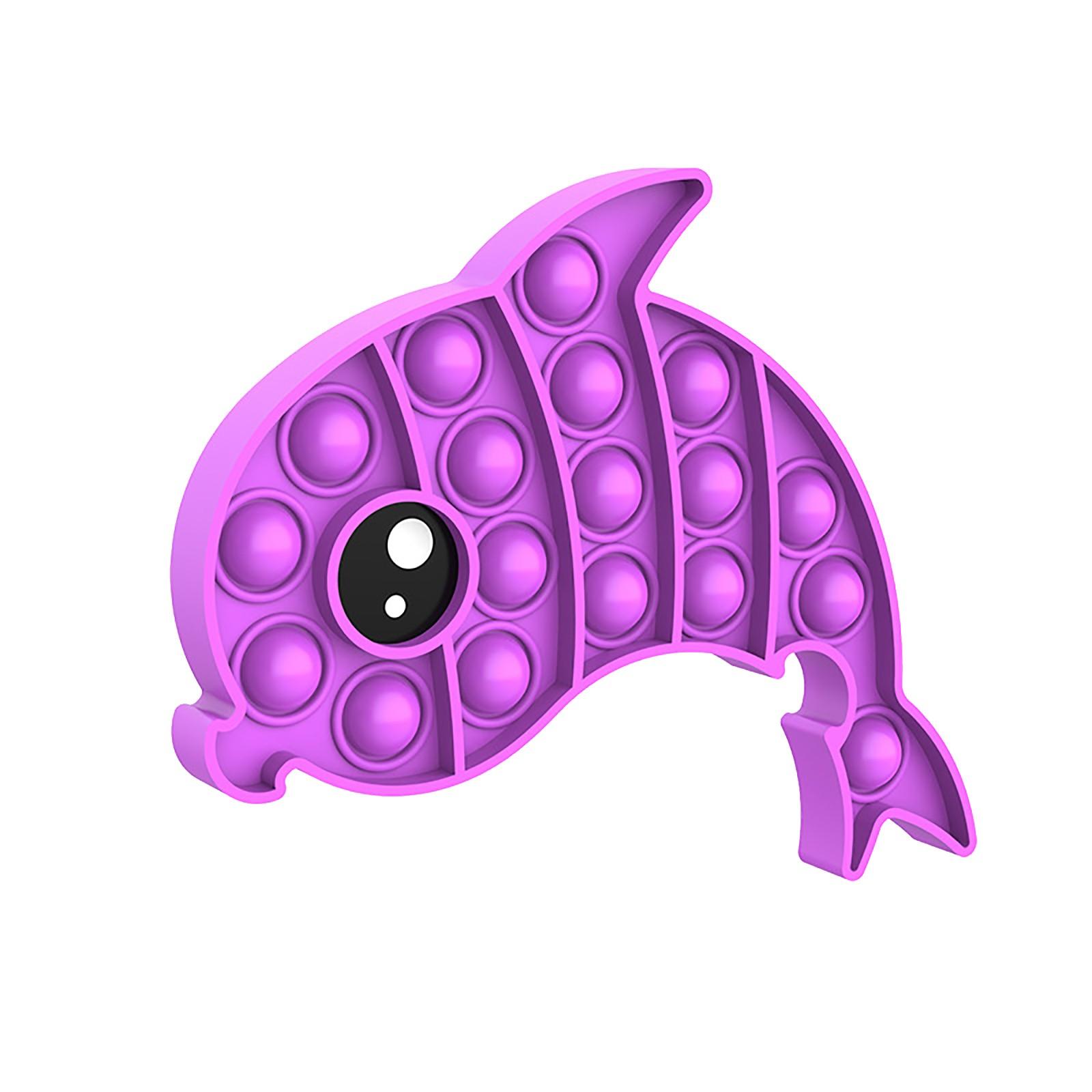 

Сенсорна іграшка Fish Push Bubble Засіб для зняття стресу для особливих потреб фіолетовий