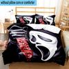 3PCS Scr-eam Horror Movie 3pcs Bedding,Including 3PCS Duvet Cover And 2pcs Pillowcases Perfect for Christmas,Ideal for Bedroom, Dormitory