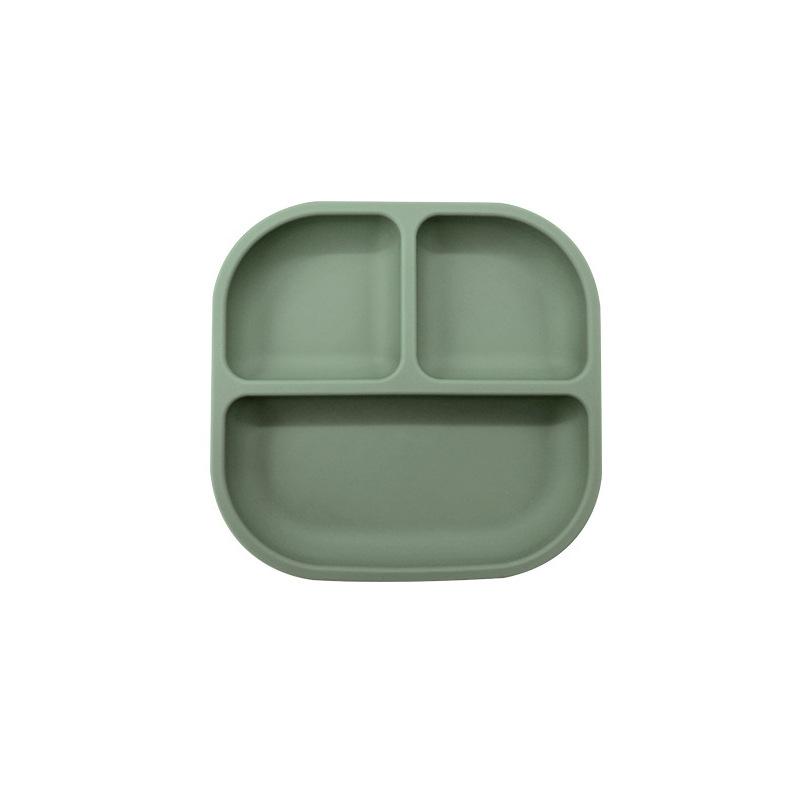 1 Stück 20 x 20 x 3 cm süßes Bären-Babynahrungsergänzungsgeschirr – hochwertiger Silikon-Saugnapf-Teller, sturzsichere Schüssel