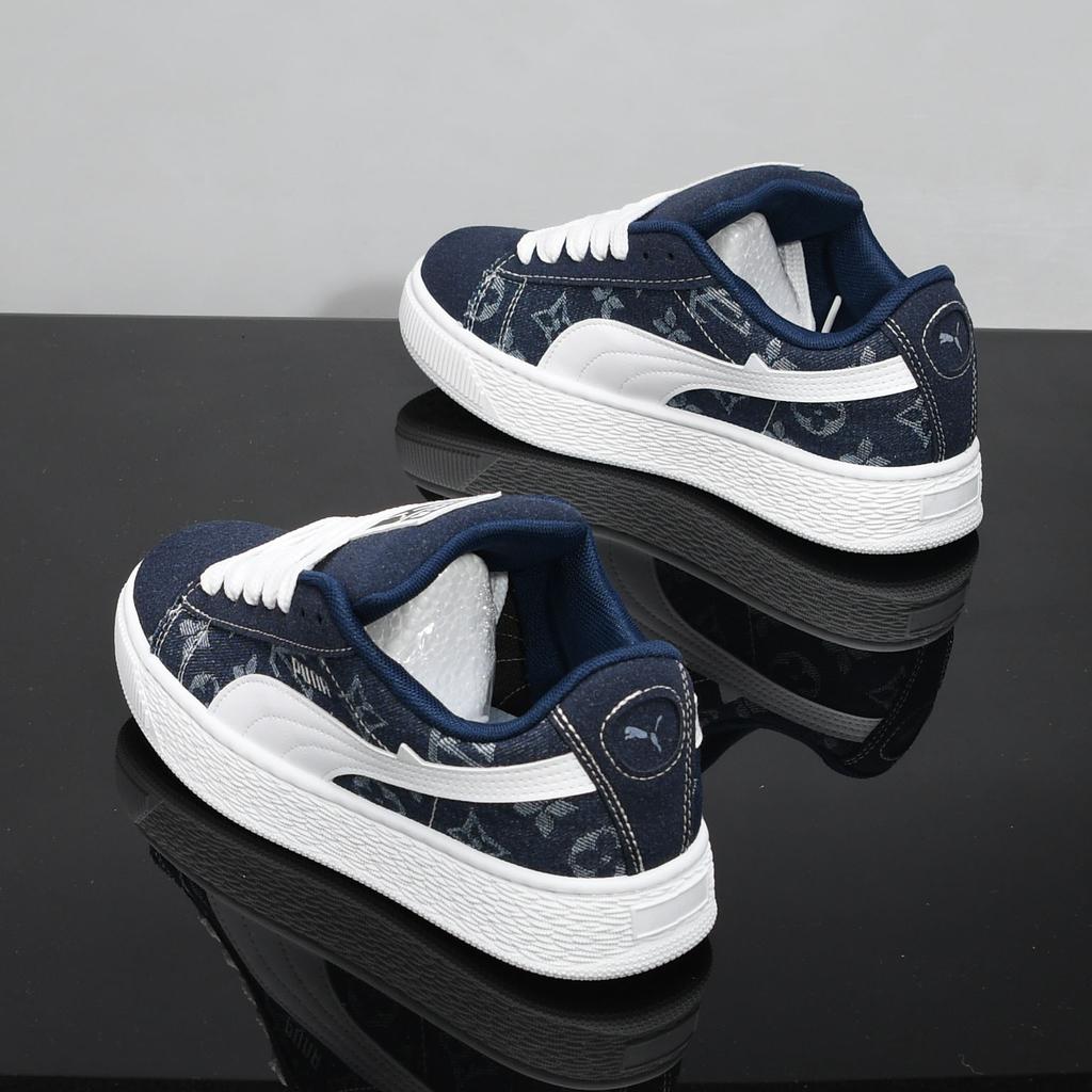 Black Dexun Spring and Autumn New Bread Shoes Couple Sports Non-slip Board Shoes Lightweight Student Y