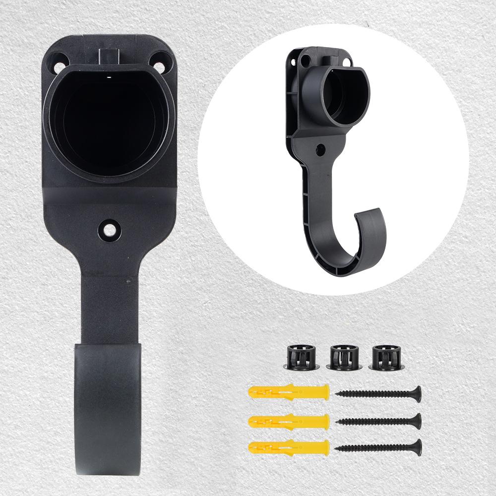 Gun Head Socket For Type 2 Connector EU Plug EV Charger Cable Holder For Electric Car Charging Wall Mount Bracket Car Accessories