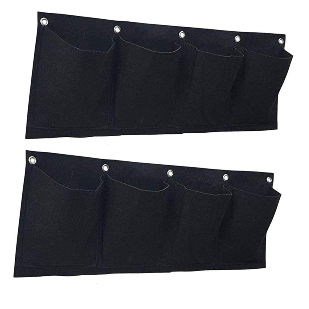 2 Sacs de Plantation Suspendus Horizontaux Respirants Organisateur Facile à Utiliser Jardinières Murales Poche à Fleurs Suspendue pour Jardin Balcon Porche
