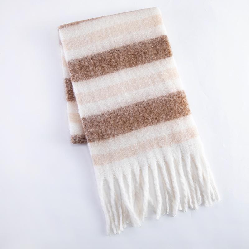 Women's European and American Style Long Fringe Mohair Scarf - Warm Autumn/Winter Shawl & Neck Warmer