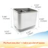 Dish Brush Holder with Removable Tray | Sink Organizer for Sponge Scrubber & Utensils | Countertop Drying Rack