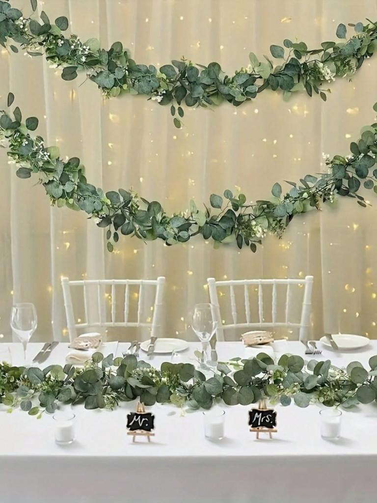 Artificial artificial eucalyptus vine plant Wedding decoration supplies Green wedding background arch wall ornament 1pc