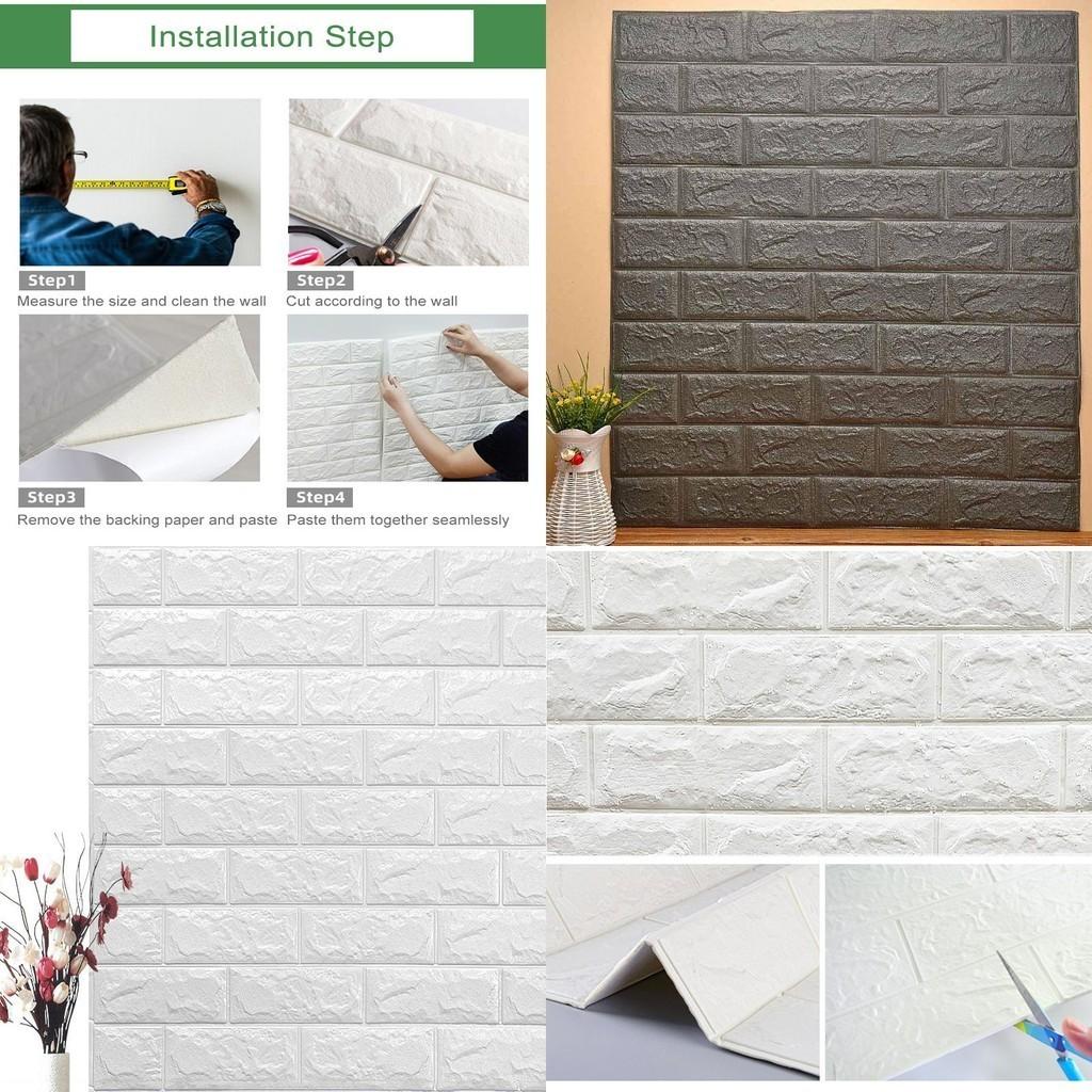 Environmental Friendly 3d Self-adhesive Brick Wall Panel Sticker