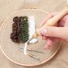 5 Sizes Embroidery Punch Needle Wooden Handle Punch Needle Rug Hooking Tool Embroidery Pens for Stitching DIY Craft