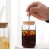 550ml/400ml Glass Cup with Lid and Straw Transparent Reusable Coke Cup Juice Glass Beer Can Milk Mocha Cups Mug Drinkware