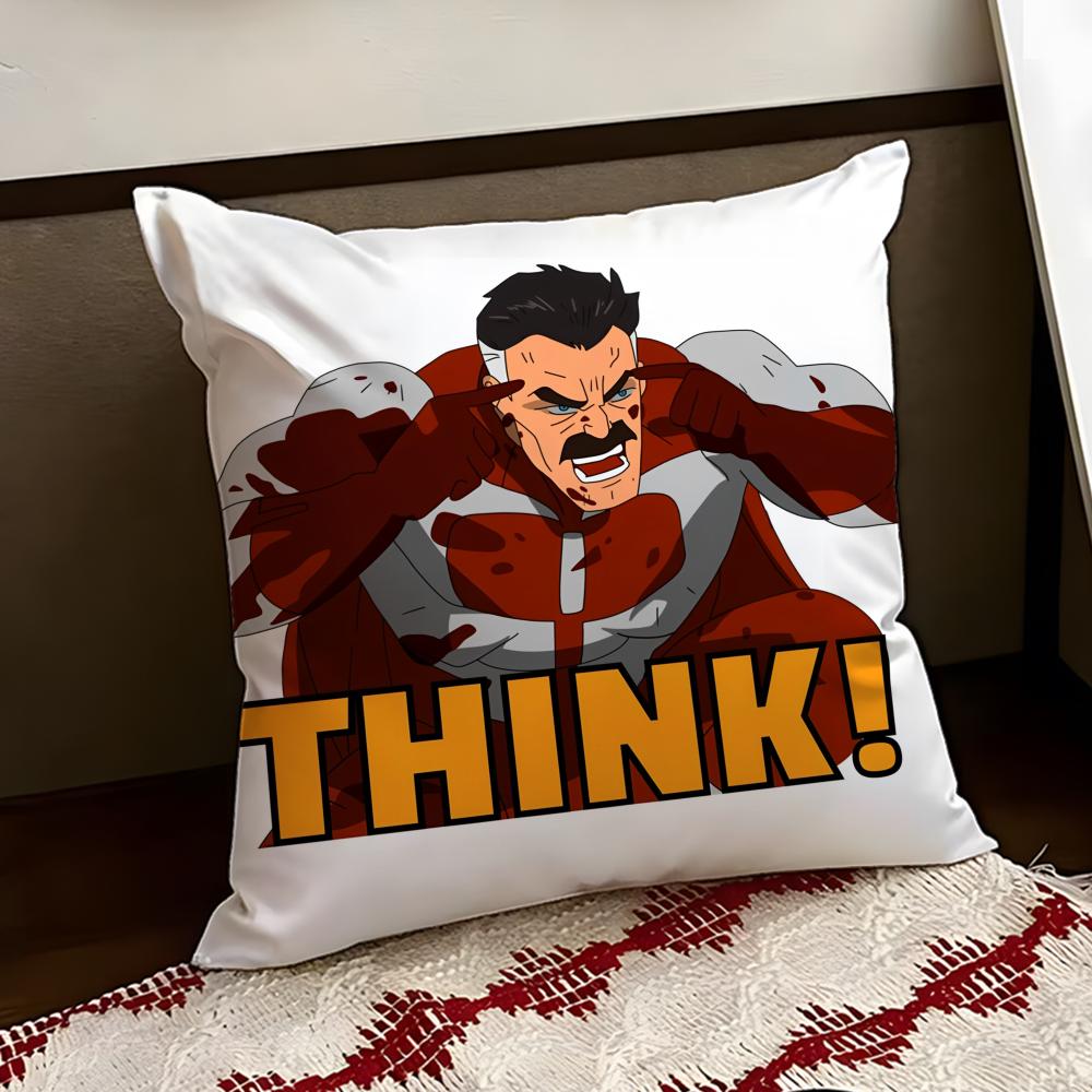 IInvincible OOmni Man Cushion Cover Reversible Soft Durable Pillow Cover Home  Car MultiScene Use for Daily Comfort