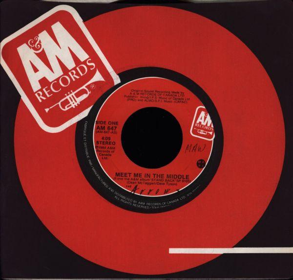 

7inch Record ARROWS - Meet Me In The Middle / Girl In 313 AM647 A&M Records 1985 Canada Dance & Electronica Used
