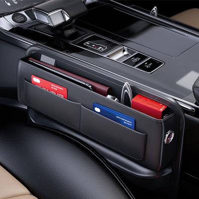 Universal Car Seat Gaps Organiser Storage Box for Car Seats Car Organiser Front Side Pockets Organiser Cable Hole Gap for Car