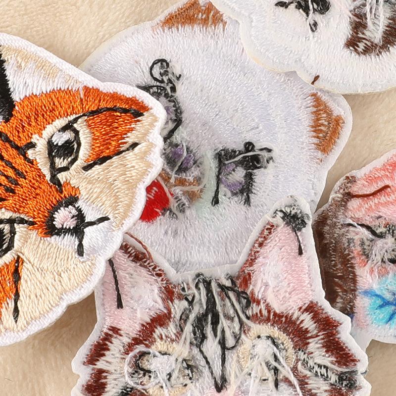 Embroidery Label Cartoon Cute  Patch Sticker Animal Badge Clothing Accessories DIY Embroidery Cloth Sticker