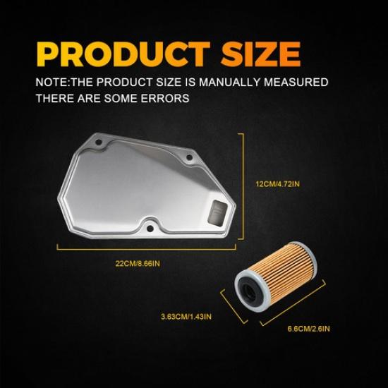 For 2012- Versa Nissan Altima Transmission Oil Filters W/Pan Gasket 3PCS