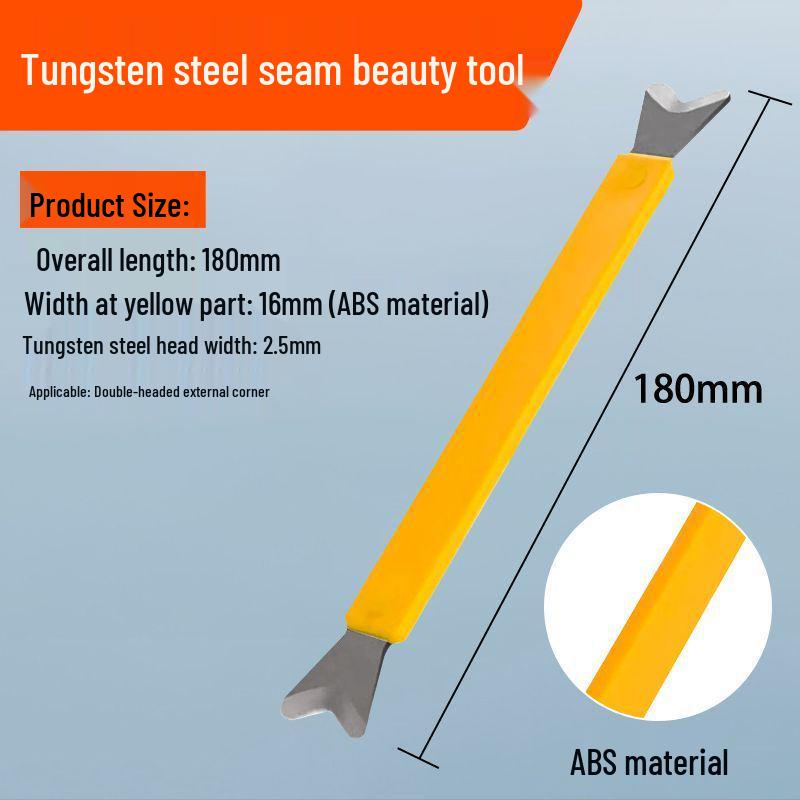Tungsten Steel Seam Pressing Tool: Yin Yang Corner Construction Glue Scraper, Tile Plastic Seam Piece, Multifunctional Beauty Seam Blade.