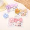LOVEKIKI 5Pcs Girls Hairclips Fresh Cloth BB Hair Bangs Barrette Flower Lace Bows Hairgripes Dopamine Colored Hair Accessories
