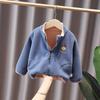 Kinder Jungen Mädchen Polarfleece Strickjacke Jacke Winter Kinder Warm Kapuzen Baby Mäntel Lässig Kleinkind Oberbekleidung