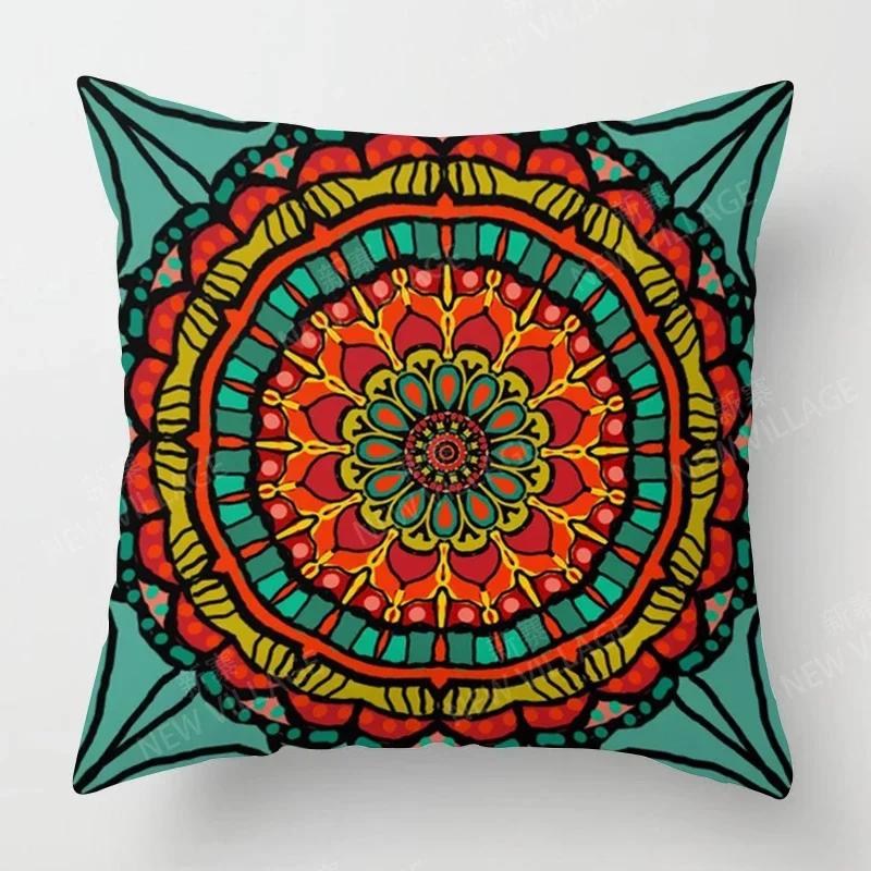 Fall Home Decor Autumn Living Room Throw Pillow Cover Sofa Boho Cushion Cover Mandala