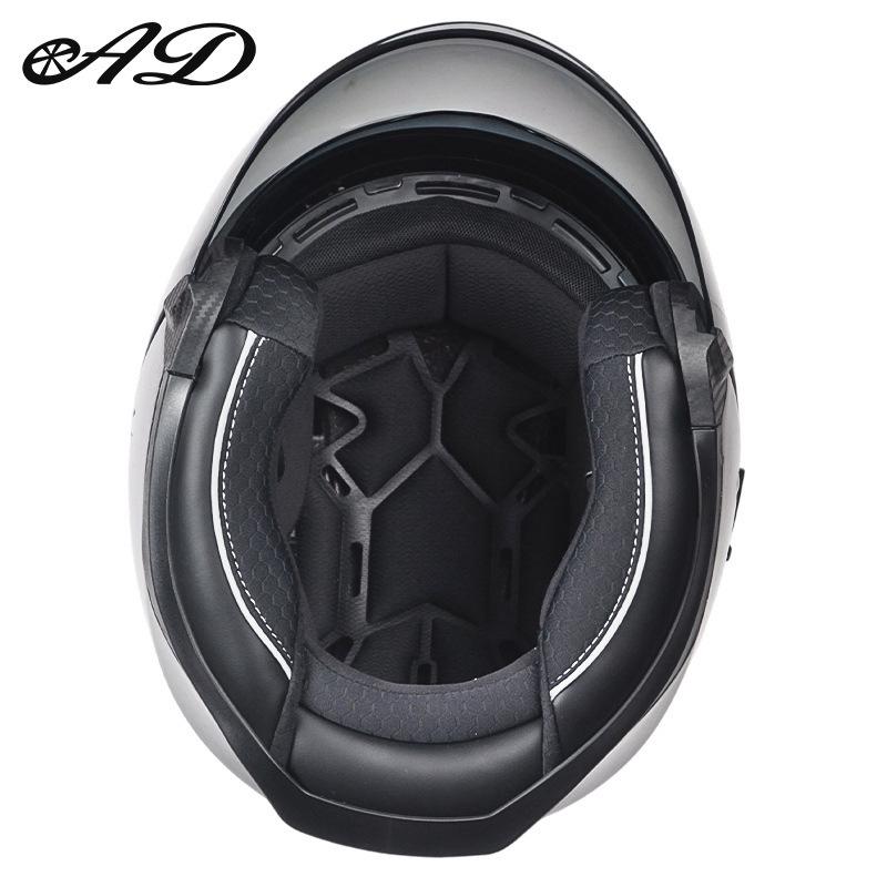 AD Carbon Fiber Three-Quarter Motorcycle Helmet - All-Season Safety for Scooter & Cruiser Riders