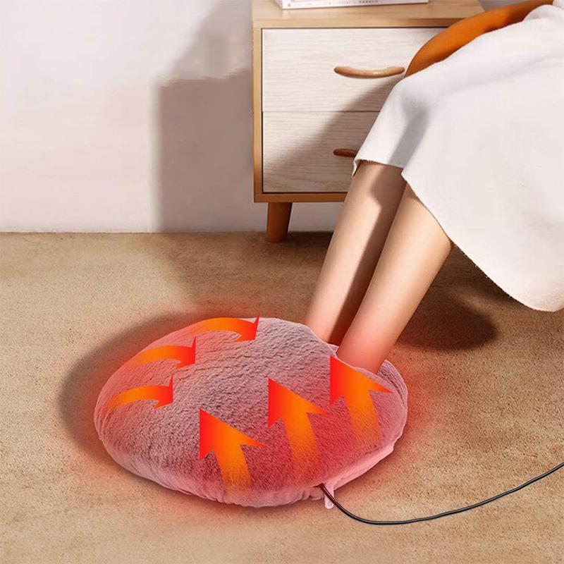 Electric Foot Warmer Heater Constant Temperature Heating Pad Soft Plush Washable Winter Warm Foot For Home Bedroom Feet Warmer