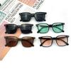 Retro Big Black Frame Brown Square Face Small Sunglasses Women'S High-End Round Face Sunglasses