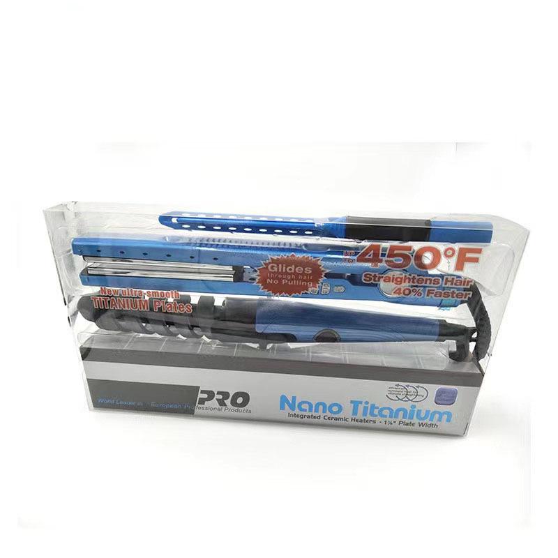 Multi-Purpose Ceramic Curling Iron & Hair Straightener Set