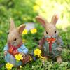 Miniature Rabbit Figurines Easters Bunnies Rabbit Miniature Fairys Garden Decors Cake Toppers Decors Landscape Ornament