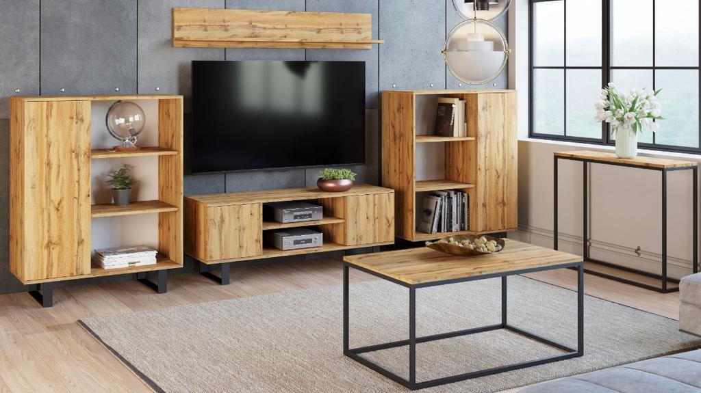 Focus RTV cabinet 135 cm - loft oak craft