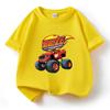 Children's Pure Short Sleeved Tshirt Blaze And The Monster Machines Kids Cartoon Tee Boys Girls Summer O-Neck Tee Tops
