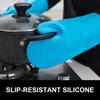 Double Layer Baking Gloves Heat-Resistant Silicone Gloves With Cotton Kitchen Oven Mitts Microwave Glove Non-Slip Pot Holders