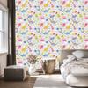 Wallpaper Colorful Dinosaurs Flowers Nature for Living Room and Bedroom 50x1000