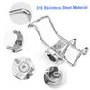 316 Stainless Steel Rail Mounted Clamp On Rod Holder Double Wire For Fishing Boat Kayak 25Mm Marine Fishing Rod Holder