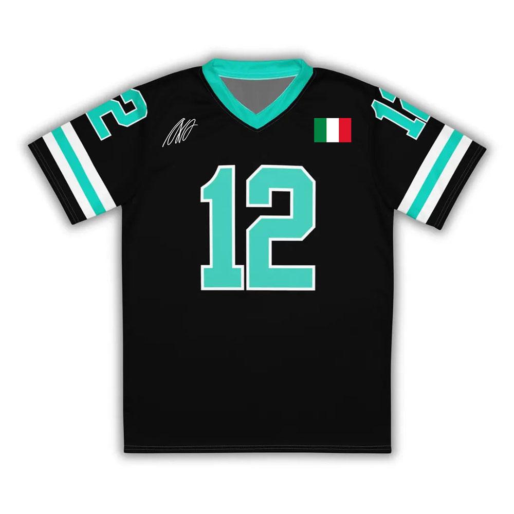 Racing Driver Kimi No.12 Antonelli Jersey Unisex Streetwear Loose V-neck Short Sleeve Male T-shirt Fashion Design 3D Print Tees