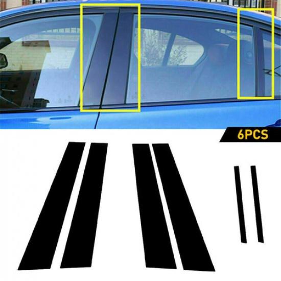 For Dodge Charger 2011- 6pc Black Pillar Posts Set Door Trim Piano Cover Kit