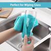 10pcs Microfiber Cleaning Cloth Dishwashing Rag Dishcloth Kitchen Living Room Cleaning Rag Household Cleaning Towels 11.8"X11.8"