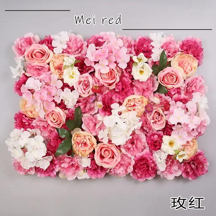 Artificial Flower Flower Wall Three-dimensional Background Wall Wedding Decoration Rose Silk Cloth Modern Home Decoration Part