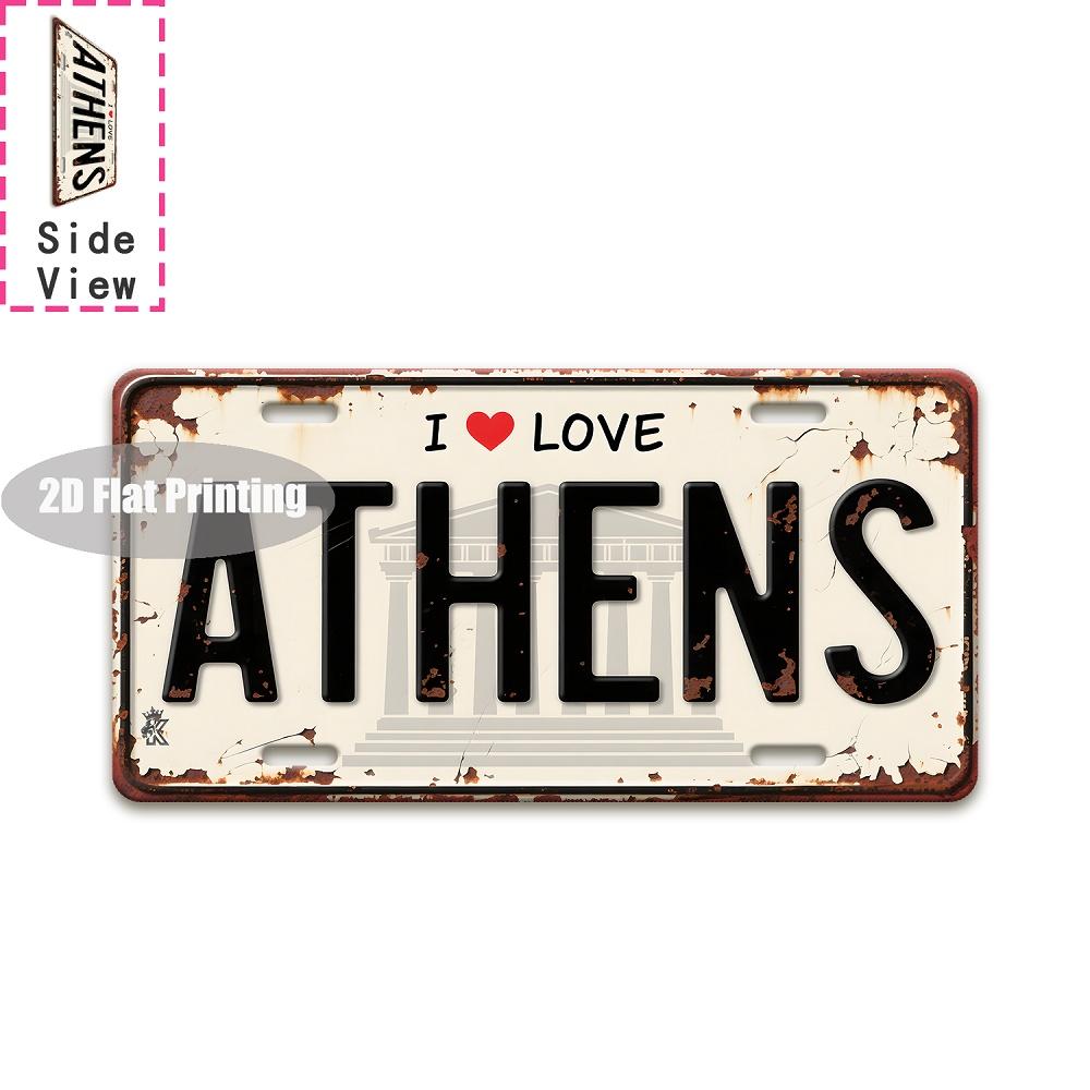 Tin Sign - Vintage Durable Metal Plaque Wall Decor, Home Office Bar Man Cave Bathroom European City Birth Year License Plate W