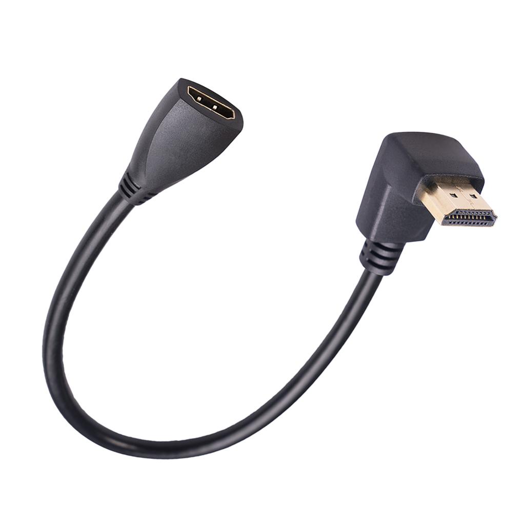 for HDMI-compatible Extension Cable Desktop PC Laptop Elbow Connector Video Adapter Television Accessories Replacement