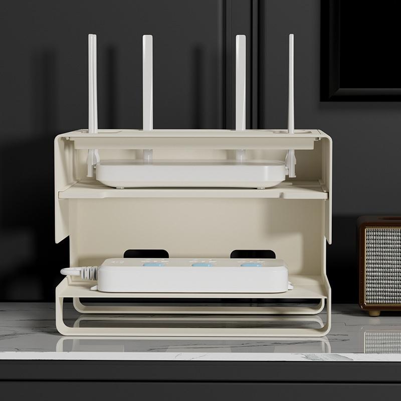 Router Storage Box Space Saving Wireless Wifi Tv Set Top Case Cable Socket Plastic Container Desktop Organization Home Accessory