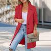 Women's Lapel Mid-length Button-down Woolen Coat