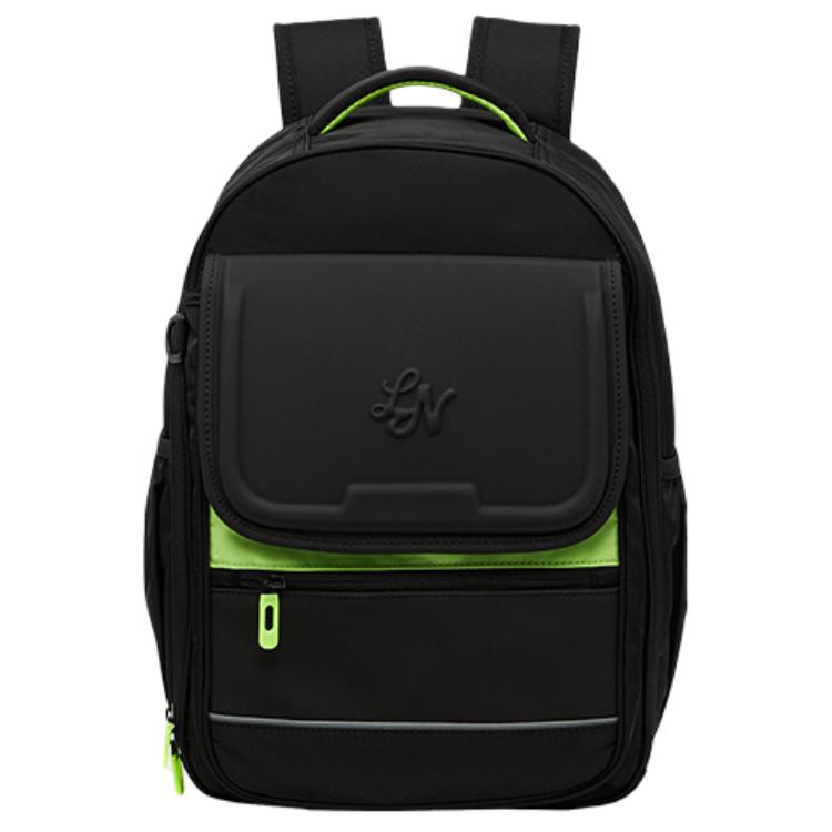Li Ning Kids Reflective Casual Polyester Backpack Regular Kids backpack Black YBSU012-1 Black