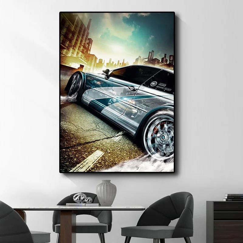 Vintage World Famous Racing Car Rally Need for Speed Art Posters Canvas Painting Wall Prints Pictures for Living Room Home Decor