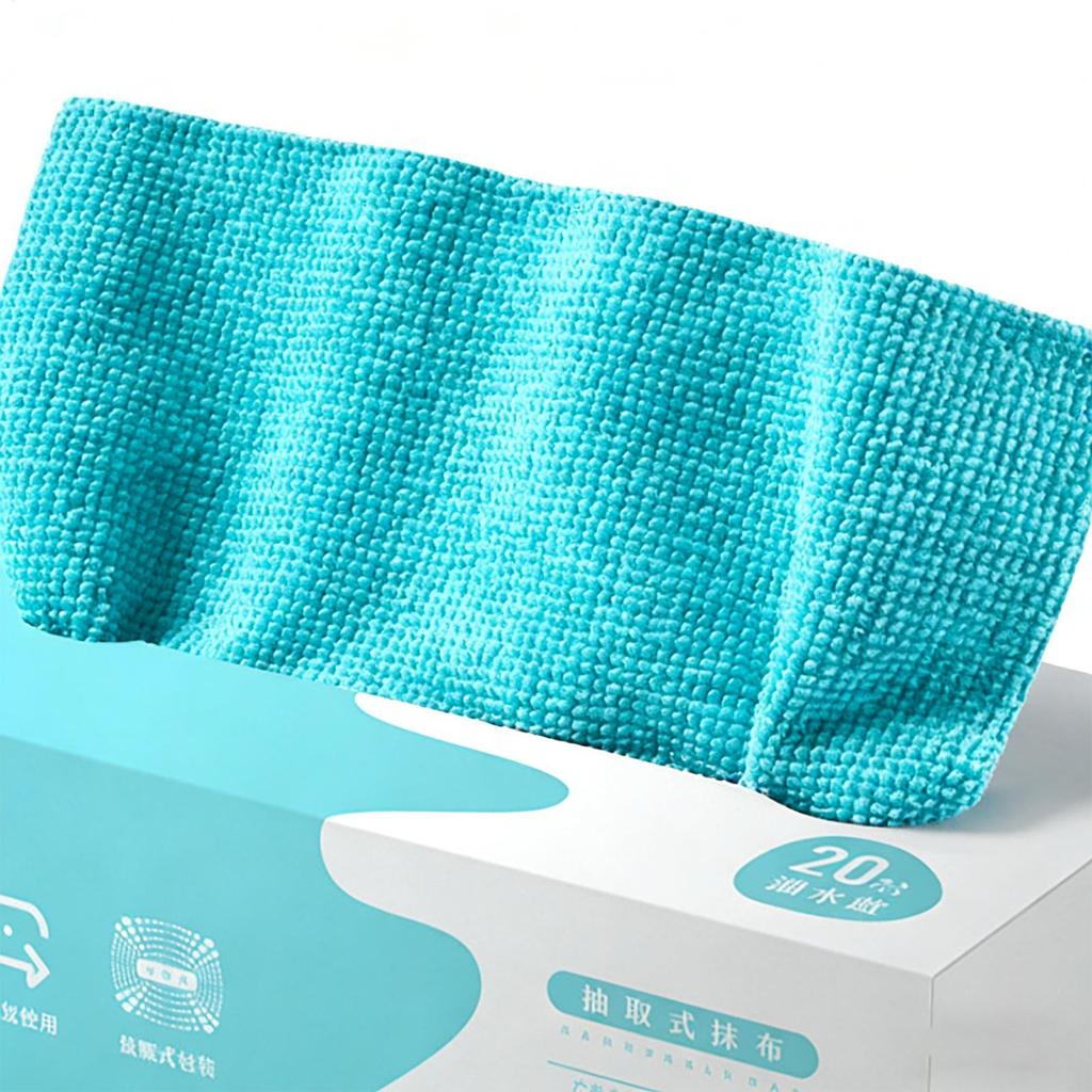 20Pcs/box Home Cleaning Towels Microfiber Towel Absorbent Kitchen Cleaning Dishcloth Non-stick Oil Dish Rags Napkins Tableware