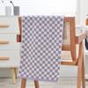 Handtuch aus reiner Baumwolle mit Karomuster, leicht, wasserabsorbierend, dekoratives Handtuch, schnelltrocknender Waschlappen für das Fitnessstudio