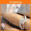 Elegant Rose Gold Zirconia Ring For Women Holiday Gift Fashionable Jewelry