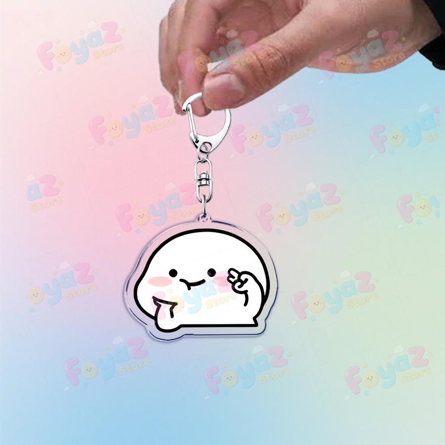 

Cute Cartoon Kawaii Keychain Accessories Bag Charms Obedient Baby Cute Bun Keyrings Jewelry Womens Freinds Gift