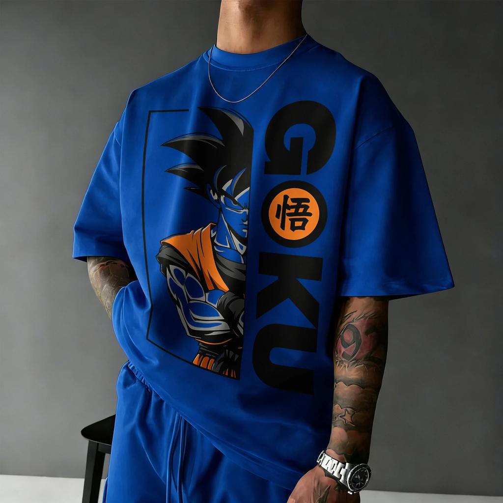 2026 Neues Sommer Dragon Ball 40. Jubiläum Wukong 100% Baumwolle Anime Aufdruck T-Shirt Übergröße Lässig Streetwear Unisex Y2k