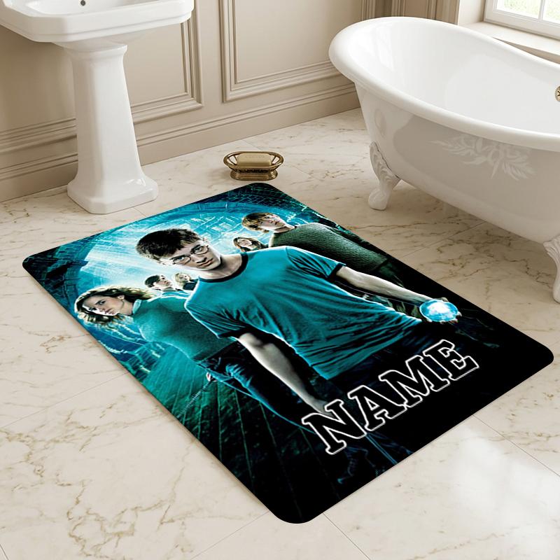 Custom Name Harry Potter Living Room Non-Slip Area Rug Soft Carpet for Bedroom Kids Playroom Sofa Office Home Decor Doormat