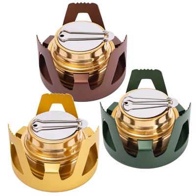 Mini Camping Alcohol Stove Spirit Burners with Cover Aluminum Spirit Stove with Lid Lightweight Stove Mini Alcohol Stove