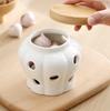 Moderní děrovaná úložná nádoba Větraná keramická úložná nádoba Kuchyňská krabička na zázvor a česnek Porcelánové nádoby Kuchyňské náčiní